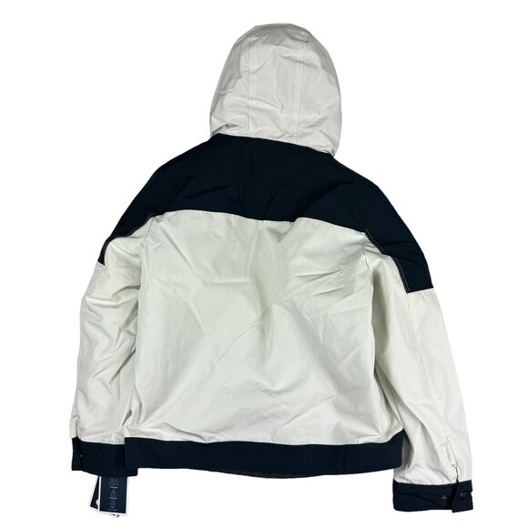 Club Room Mens 3-In-1 Hooded Colorblock Jacket White Navy XL - Picture 6 of 7